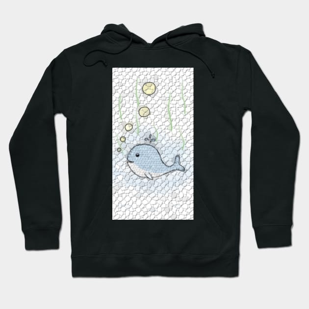 The happy Whale - A polygon Design Hoodie by SPAZE